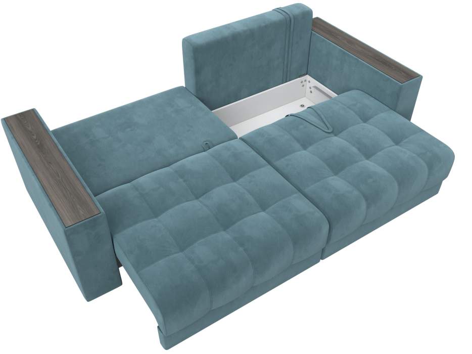 Дизайнерские диваны для гостиной, Диван прямой с декором Лига-049 НПБ, велюр SEVEN