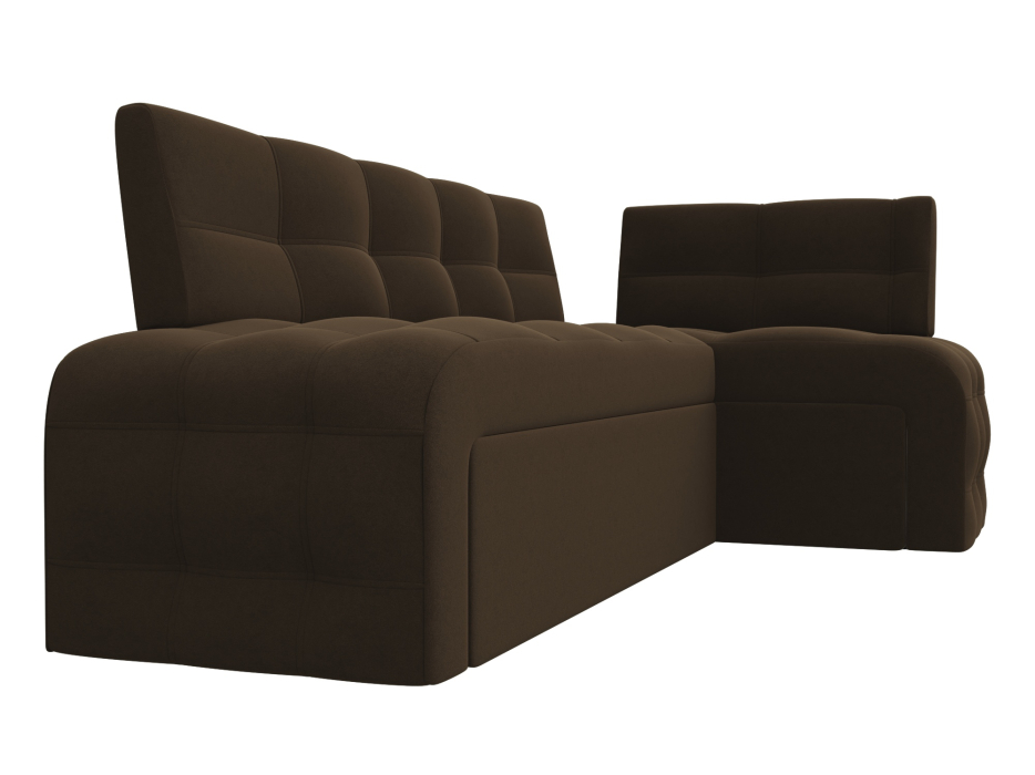 Диваны угловые кухонные, Кухонный угловой диван Люксор правый угол, микровельвет