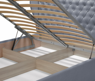 Кровать Мишель 1200 с подъемным механизмом, микровелюр