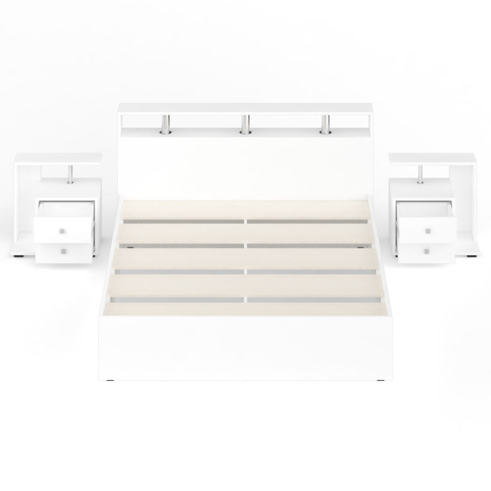 Спальные гарнитуры, Кровать Камелия 1600 с двумя прикроватными тумбами