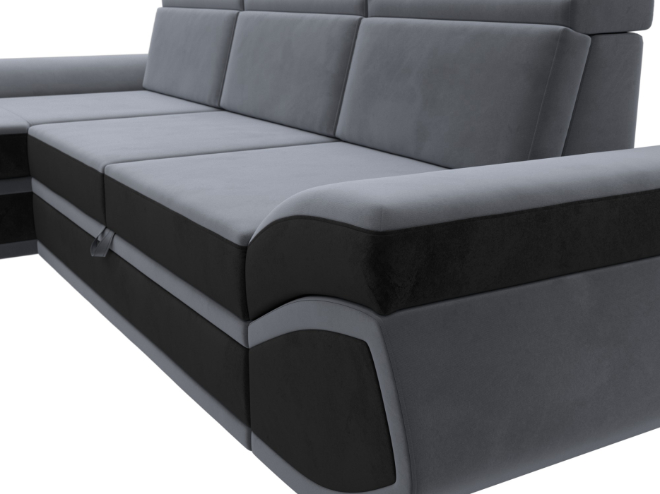 Диваны угловые в гостиную, Диван угловой Лига-032 левый угол, велюр