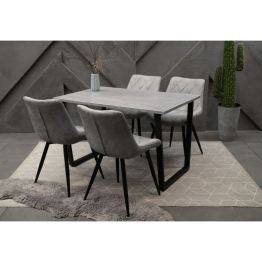 Стол деревянный Лота Лофт 120 22 мм (Черный матовый)