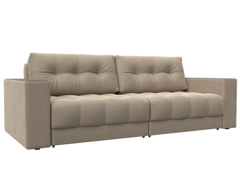 Диван прямой с декором Лига-049 НПБ, велюр SEVEN