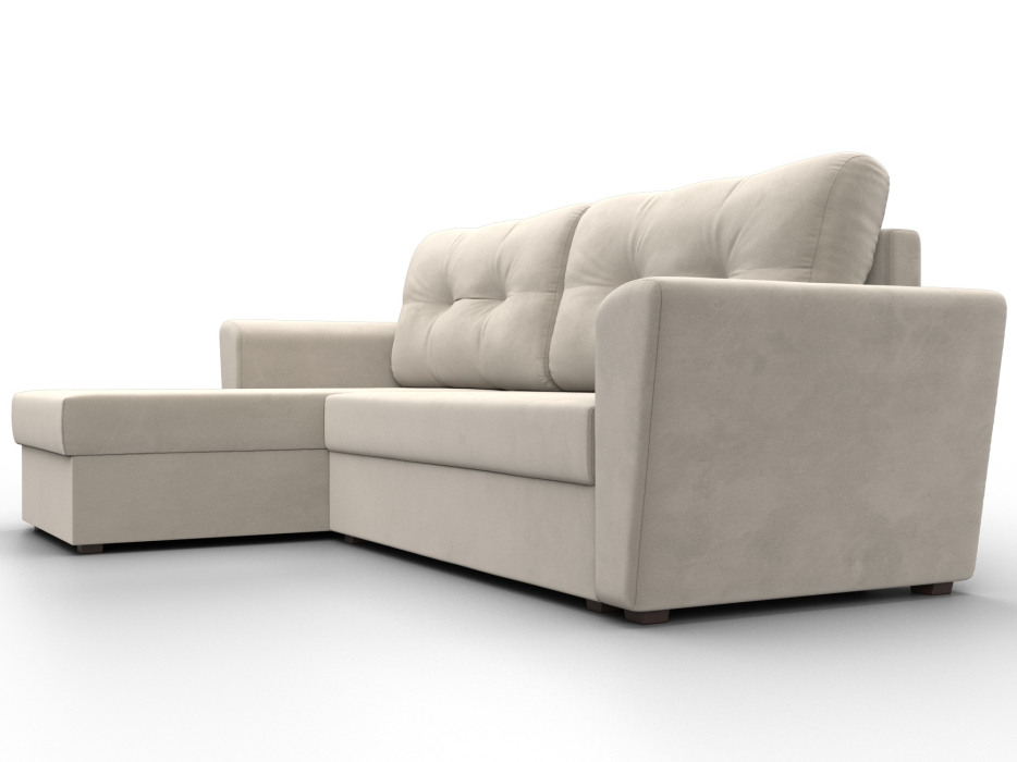 Диваны угловые в гостиную, Угловой диван Амстердам Лайт левый угол, микровельвет