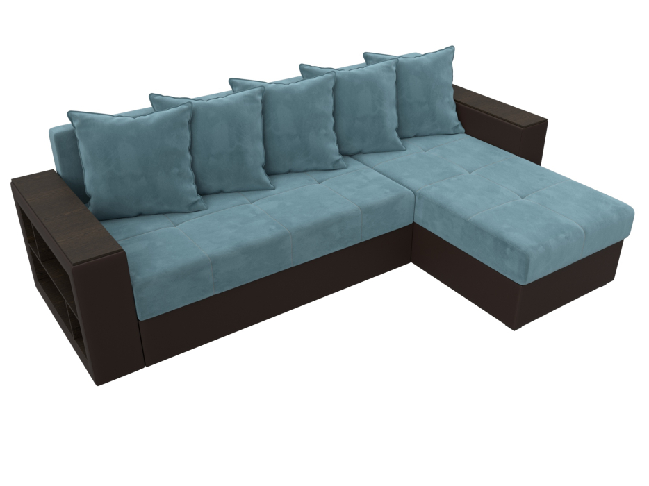 Диваны угловые в гостиную, Диван угловой Дубай Лайт угол универсальный, велюр/экокожа