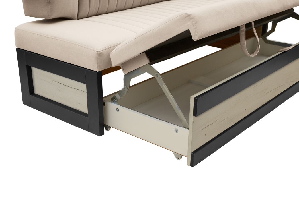 Диваны прямые кухонные, Прямой кухонный диван Парус 181 Дуб крафт белый