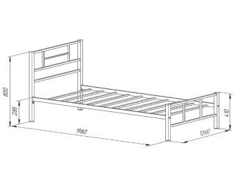 Кровать полутороспальная Кадис 120
