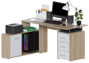 Компьютерный стол КС-14 Крафт левый