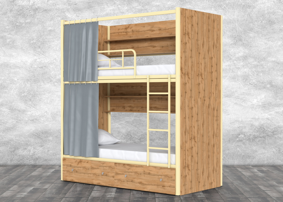 Кровати двухъярусные, Двухъярусная кровать СамСон Дуб ватан