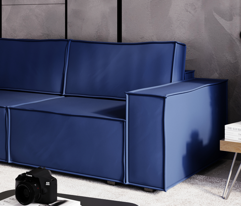 Диваны с ящиком для белья, Диван-кровать Лофт, велюр