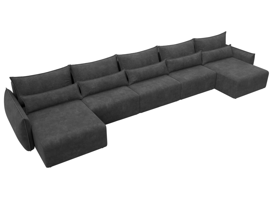 Диваны еврокнижки, Диван п-образный Лига-051 НПБ МегаЛонг, велюр BRUT