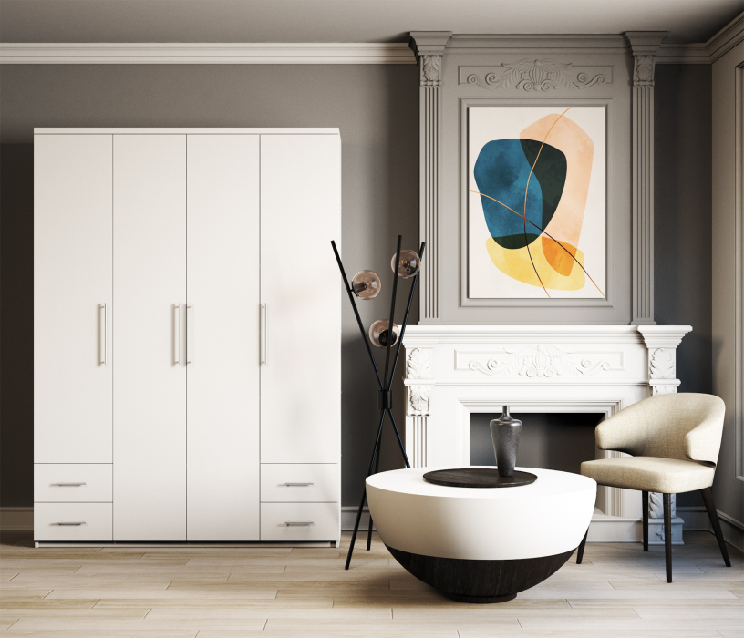 Для одежды, Шкаф четырехдверный Мелодия МКЯ2-43 120х60