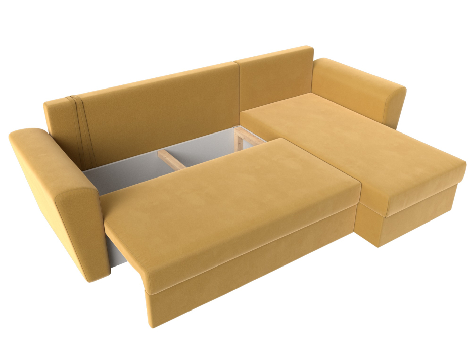 Диваны угловые в гостиную, Угловой диван Амстердам Лайт правый угол, микровельвет