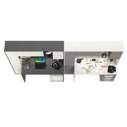 Компьютерные столы для домашнего офиса с тумбочками Комфорт 12.95N