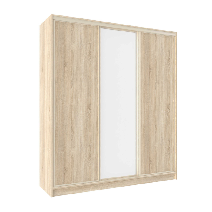 Шкафы-купе, Шкаф-купе 3-дв  Домашний 2000 зеркало/лдсп  (в2295*ш2000*г595)