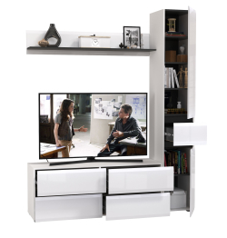 Тумба для ТВ с пеналом с ящиком и открытой полочкой Сидней