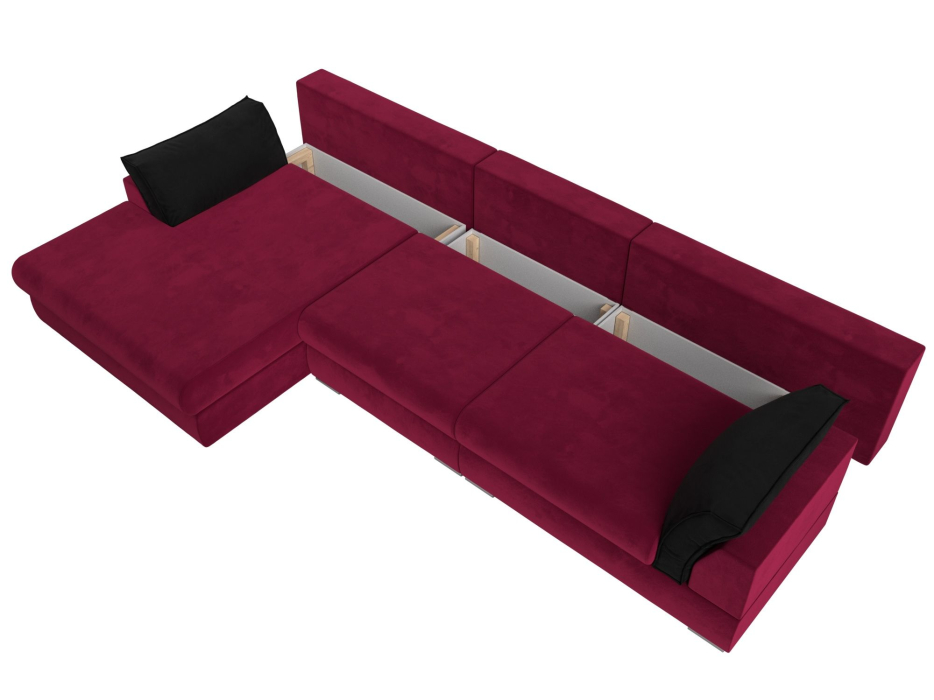 Диваны угловые в гостиную, Угловой диван Пекин Long угол левый, НПБ, микровельвет