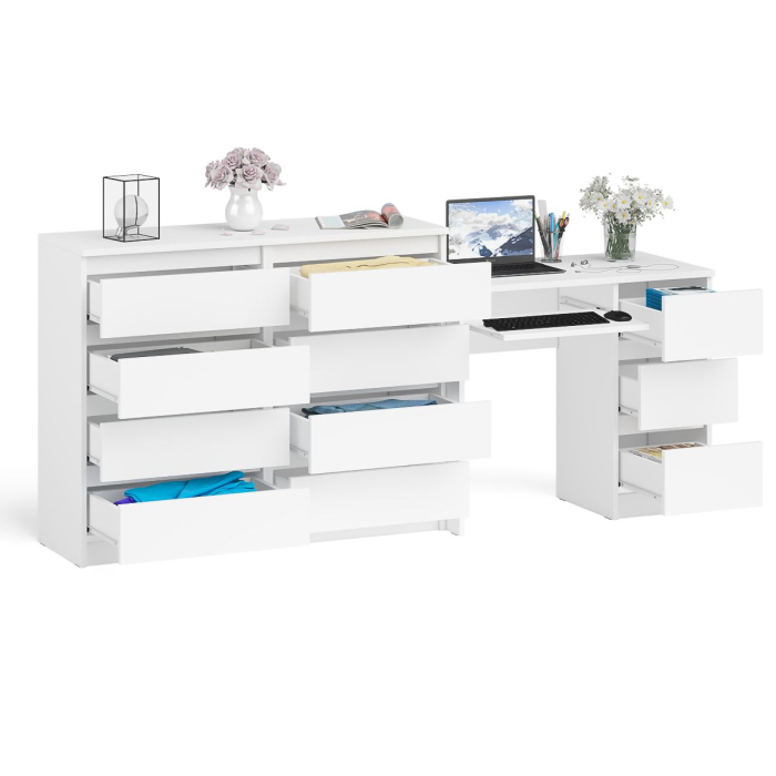 Компьютерные столы, Комод Мори МК1200 8-мь ящиков со столом компьютерным МС-6 правым