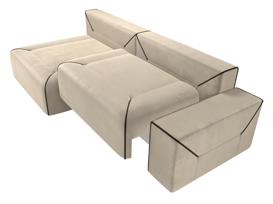 Диваны угловые в гостиную, Диван угловой Кёльн, микровельвет, левый угол