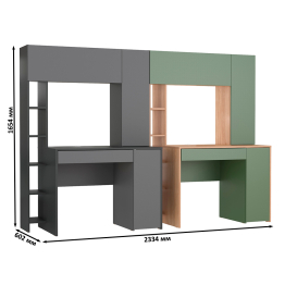 Комплект из рабочих столов Mobi Комфорт 12.71