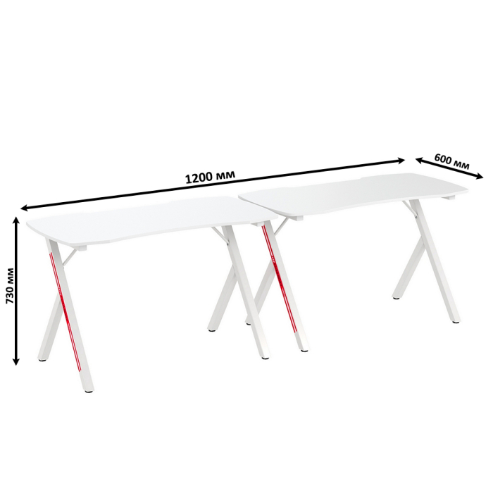 Прямые компьютерные столы, Два игровых стола Мебель--24 GT-2310 и два кресла компьютерных