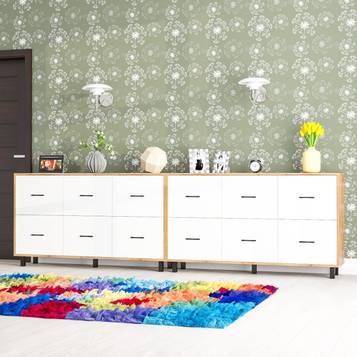 ТВ-тумбы, Два комода-тумбы с ящиками и на ножках РВК 127-1504