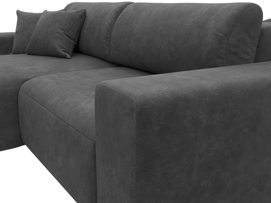 Диваны угловые в гостиную, Диван угловой Лига-036 НПБ Классик левый угол, велюр BRUT