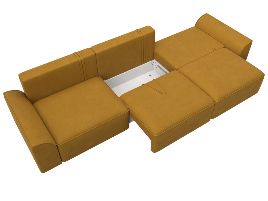 Диваны еврокнижки, Диван прямой Лига-048 НПБ Лонг, велюр BRUT