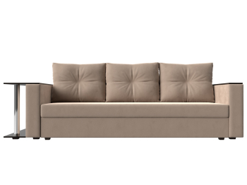 Диван прямой Атланта со столом слева, велюр