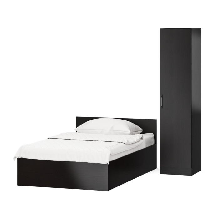 Спальные гарнитуры, Односпальная Кровать с ящиками 1200 с пеналом Стандарт