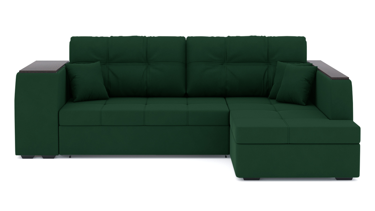 Диваны угловые в гостиную, Диван-кровать угловой Брюссель дельфин, велюр