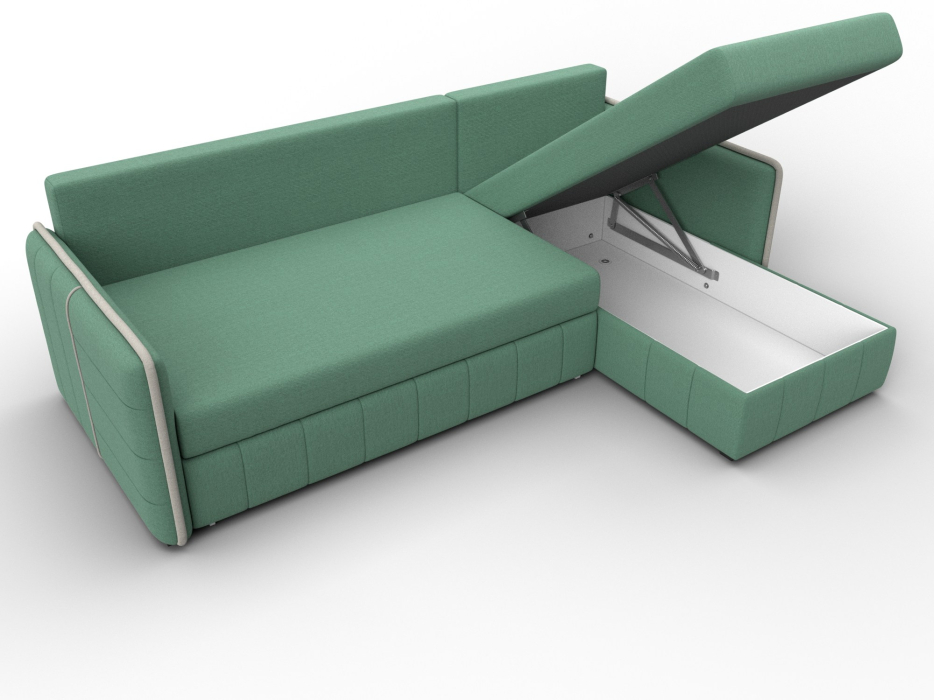 Диваны угловые в гостиную, Диван угловой Лига-078 угол универсальный, рогожка Амур