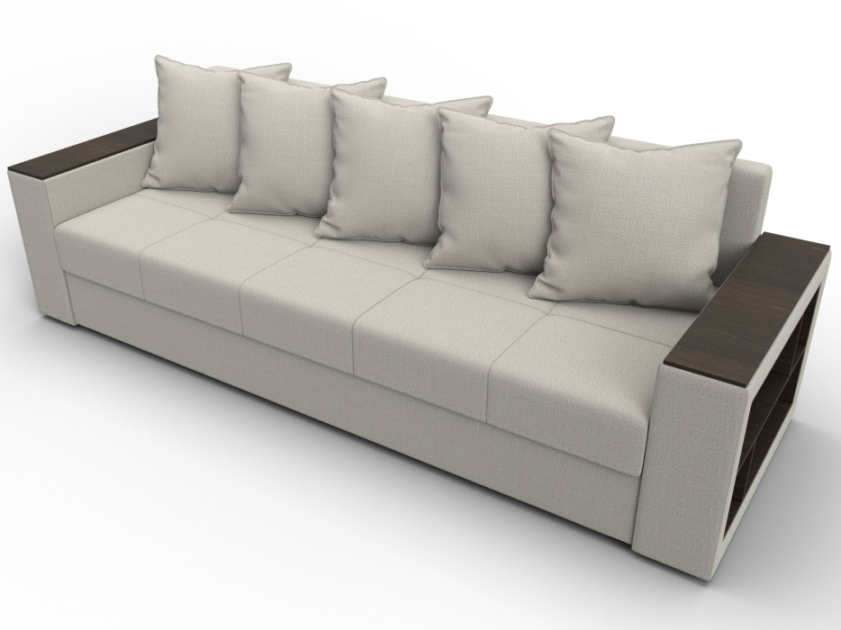 Диваны кровати со спальным местом, Диван прямой Дубай Лайт, рогожка Амур