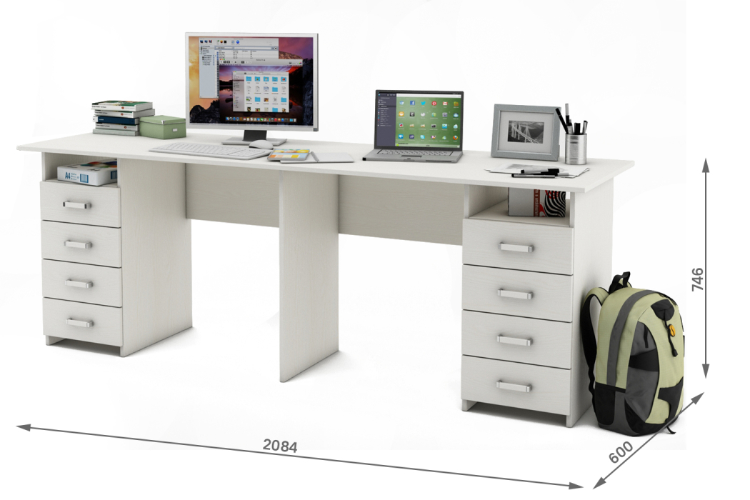 Прямые, Письменный стол Лайт-15