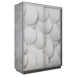 Шкаф-купе Экспресс 2-х дверный Фотопечать Шары Стекла 160х45х220