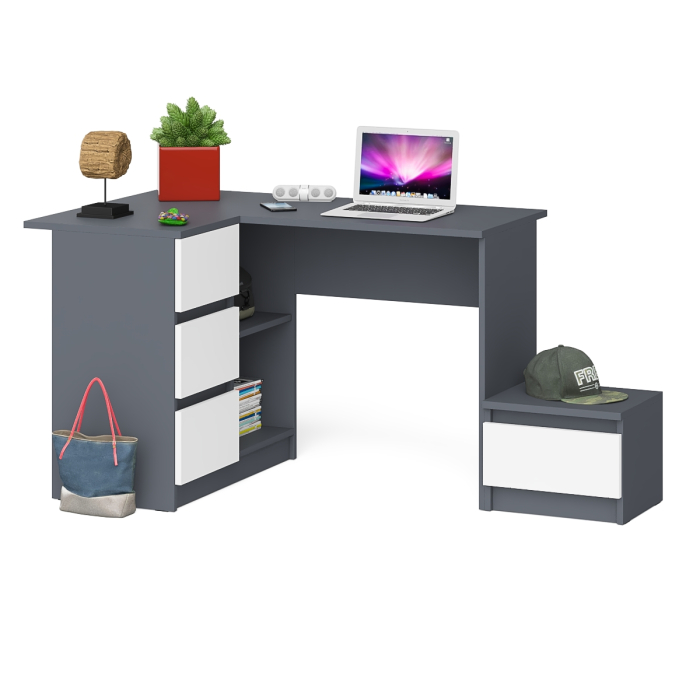 Угловые, Компьютерный стол угловой Мори МС-16 левый и тумбочка на 400