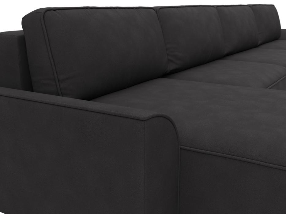 Диваны прямые со спальным местом, Диван п-образный Лига-048 НПБ лонг, замша JOLY