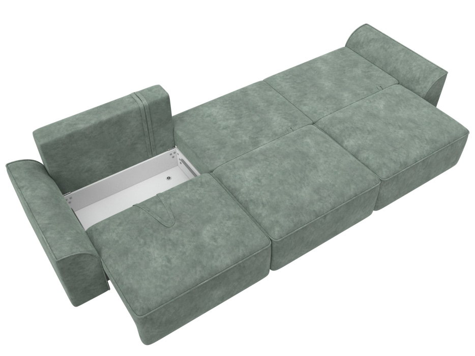 Диваны еврокнижки, Диван прямой Лига-048 НПБ Лонг, велюр BRUT