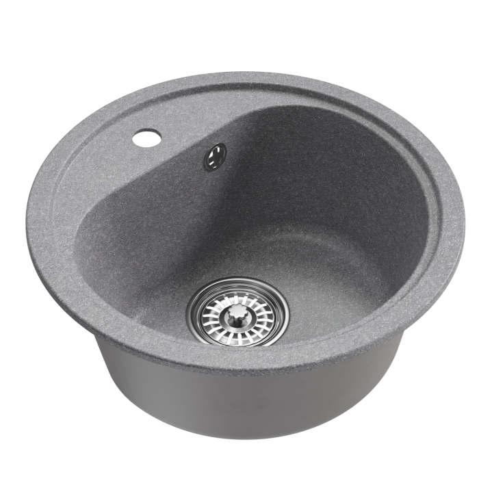 Кухонные мойки, Мойкa ML-GM10 круглая, 440мм (глуб. чаши 180) NEW*