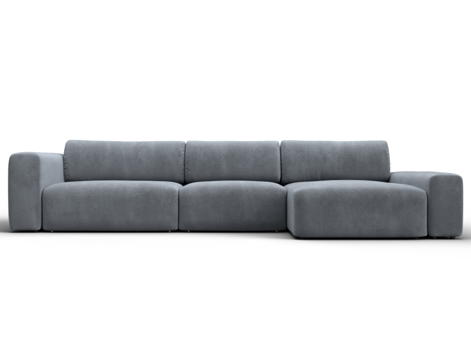 Диваны угловые в гостиную, Диван угловой Лига-066 НПБ Лонг угол правый, велюр TOWER