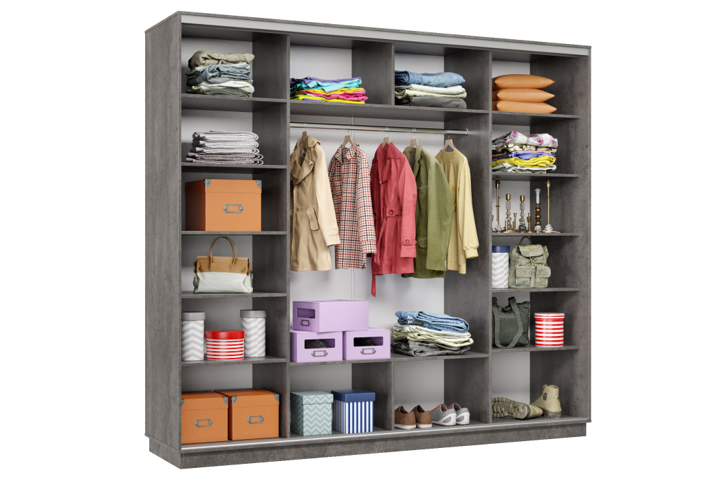 Шкафы-купе 3-х дверные, Шкаф-купе Премьер Лайт 58 (08;08;08) трехдверный