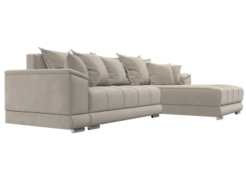 Угловой диван НордСтар правый угол, микровельвет