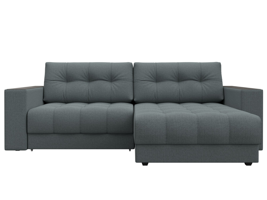 Дизайнерские диваны для гостиной, Диван угловой с декором Лига-049 НПБ, рогожка Амур