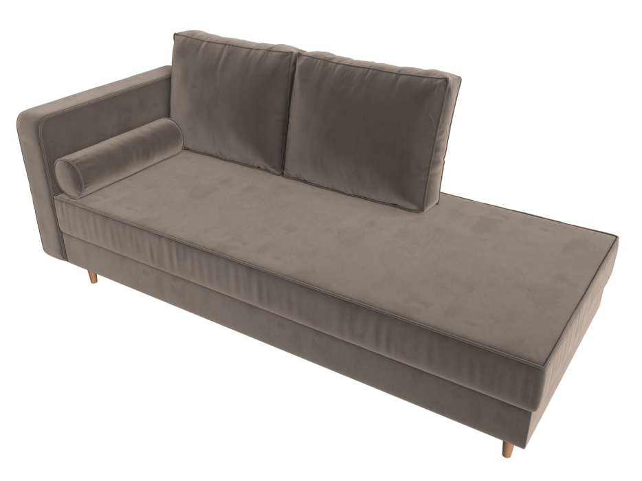 Кушетка кровать, Кушетка Прайм, велюр, левый угол