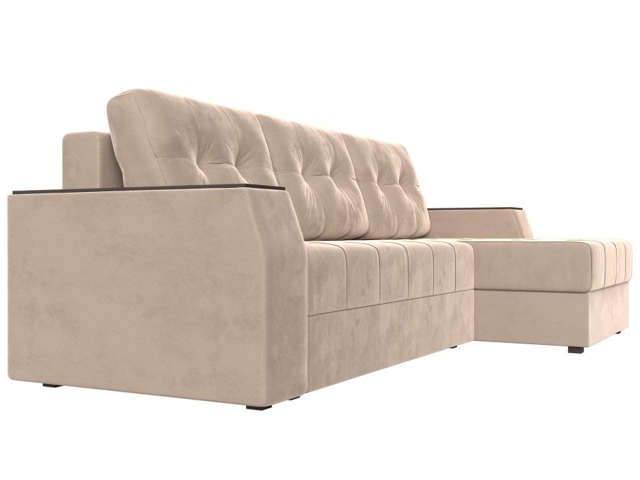 Диваны угловые в гостиную, Угловой диван Эмир БС правый угол, велюр