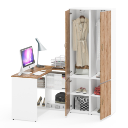 Письменный стол-трансформер Лидер-8 и два пенала для одежды и белья 21Б