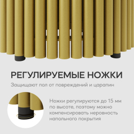 Стол круглый обеденный с золотым металлическим подстольем TRUBIS Wood L 80