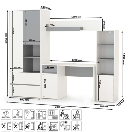 Детская мебельная стенка Торонто № 4