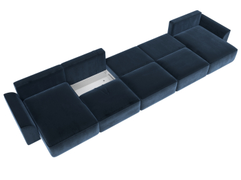 Диван П-образный Лига-048 НПБ МегаЛонг, велюр TOWER