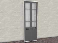 Шкафы двухстворчатые, Модульная система Грейс Шкаф ШК-5035  Снежный Ясень